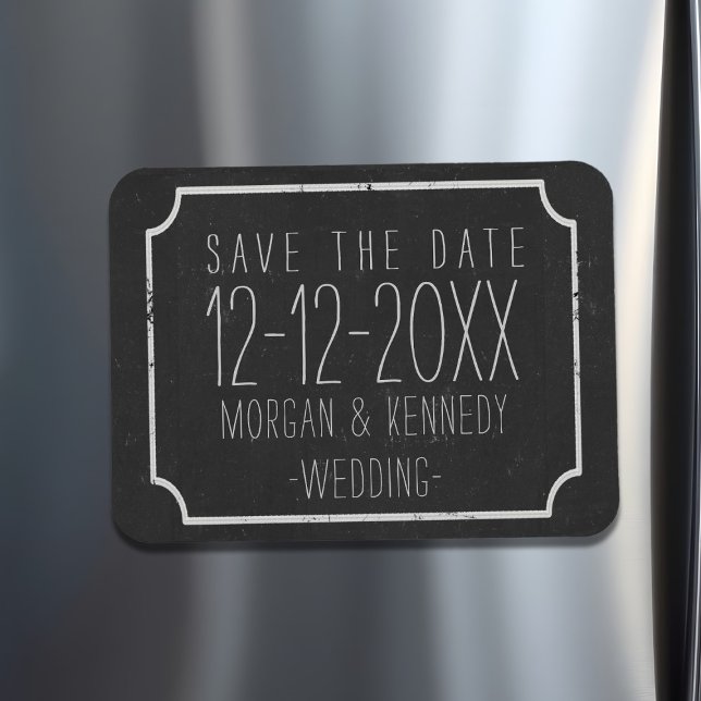 Chalkboard für Imitate speichern Magnet (Chalkboard Save the Date Magnet with space for your wedding date)