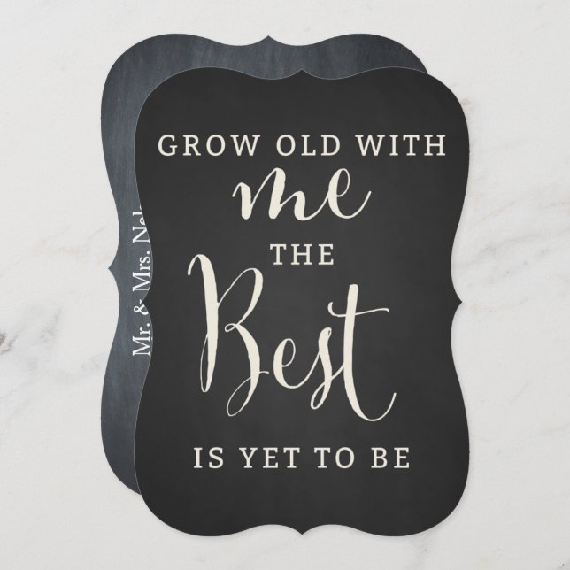 Chalkboard für immer und immer Einladung Hochzeit (Vorne/Hinten)