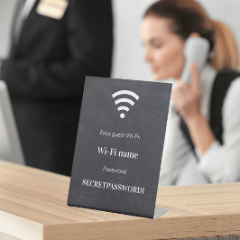 chalkboard für WiFi-Netzwerkkennwörter von Gastkun Sockelschild
