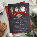 Chalkboard Geschenk Exchange Geheimnis Weihnachten Einladung<br><div class="desc">Erleben Sie mit dieser einzigartigen Weihnachtseinladung Ihr Party, Ihre Geschenkidee oder Ihr Party mit einem atemberaubenden Chalkboard-Hintergrund! Personalisieren Sie den Text, um zu lesen, was Sie möchten für einen weißen Elefanten Jingle und vermischen Party wie kein anderes! Diese Feier ist sicher eine Explosion! Melden Sie uns für die Koordinierung der...</div>