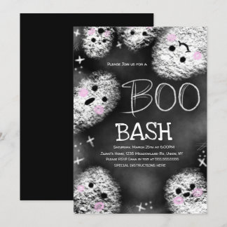 Chalkboard Ghost Boom Kostüm Halloween Geburtstag Einladung