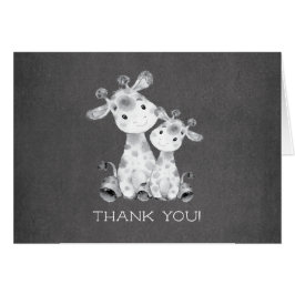 Chalkboard Giraffe Babydusche Vielen Dank