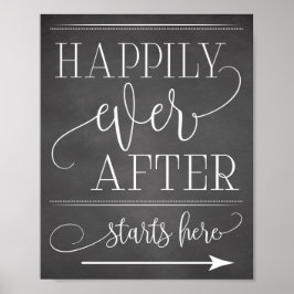 Chalkboard glücklicherweise immer nach dem Start h Poster