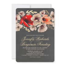 Chalkboard Gold Floral Rustikale Hochzeit
