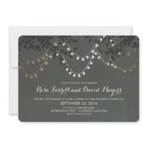 Chalkboard Gold Foil String Lights Hochzeit