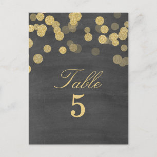 Chalkboard Gold Glitzer Hochzeit Tischnummer