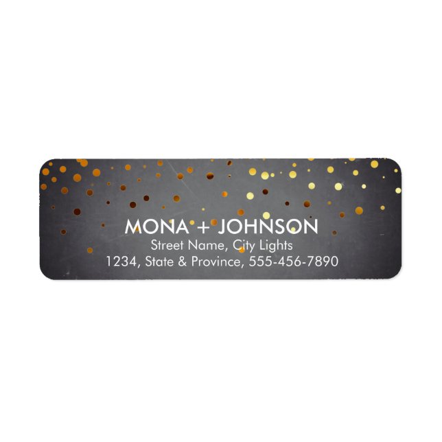Chalkboard Gold Glitzer Sparkle Confetti Dots (Vorne)