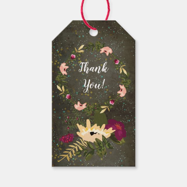 Chalkboard Gold Silver Stars Constellation Sky Geschenkanhänger (Vorderseite)