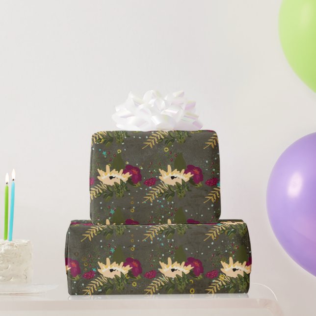 Chalkboard Gold Silver Stars Constellation Sky Geschenkpapier (Partygeschenke)