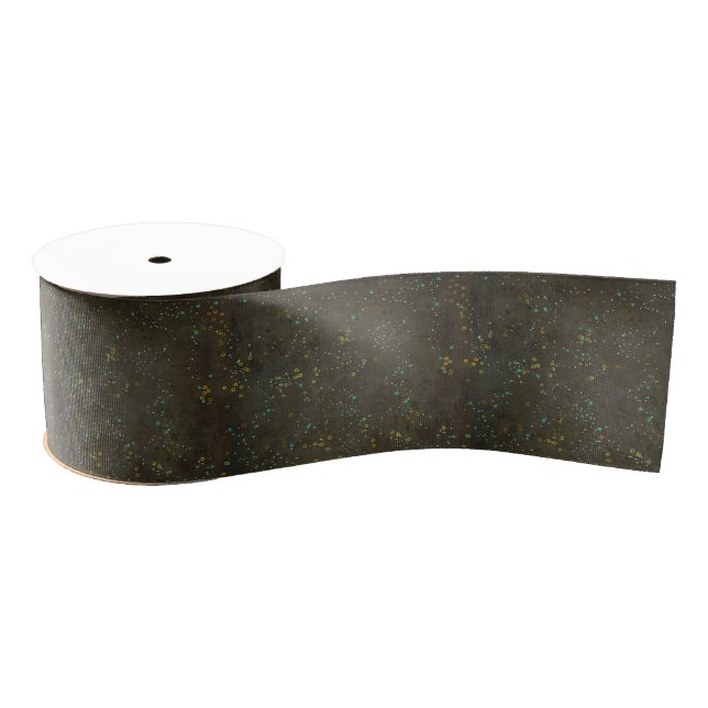 Chalkboard Gold Silver Stars Constellation Sky Ripsband (Spule)