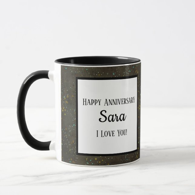 Chalkboard Gold Silver Stars Constellation Sky Tasse (Links)