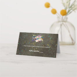Chalkboard Gold Silver Stars Constellation Wedding Platzkarte