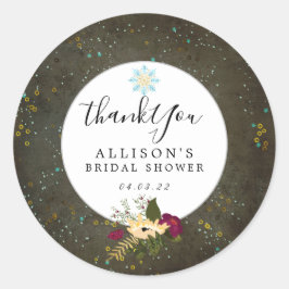 Chalkboard Gold Silver Stars DIY Brautparty Runder Aufkleber