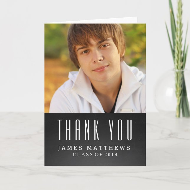 CHALKBOARD GRAD | ABSCHLUSS DANKE IHNEN POSTCARD (Vorderseite)