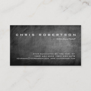 Chalkboard Grau attraktive Charming Business Card Visitenkarte