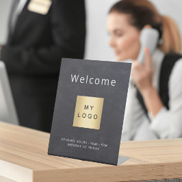 Chalkboard Graue Logo Geschäft geschlossen Sockelschild