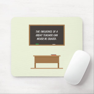 Chalkboard "Great Teacher Inspiration" Mousepad