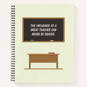 Chalkboard "Great Teacher Inspiration" Notizbuch