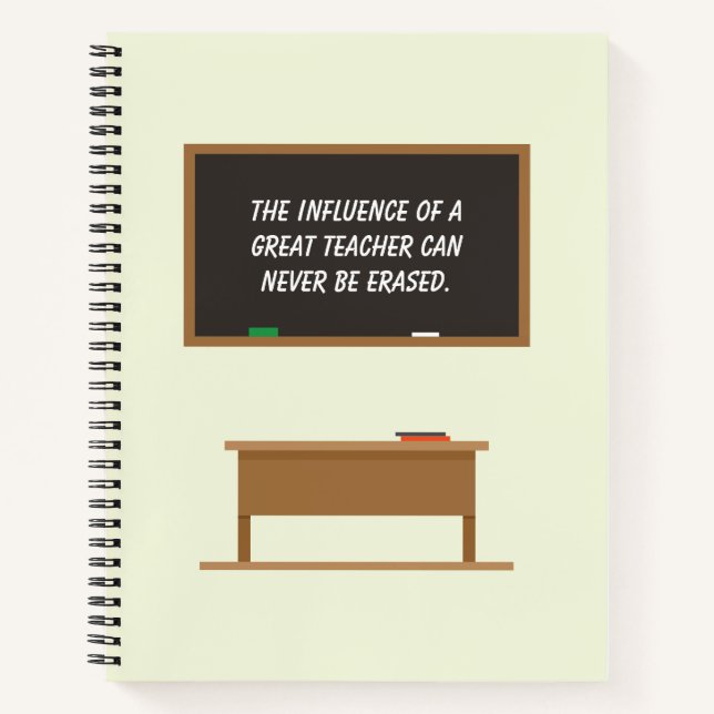 Chalkboard "Great Teacher Inspiration" Notizbuch (Vorderseite)