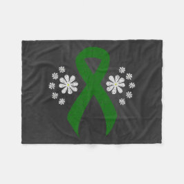 Chalkboard Green Awareness Ribbon Fleecedecke