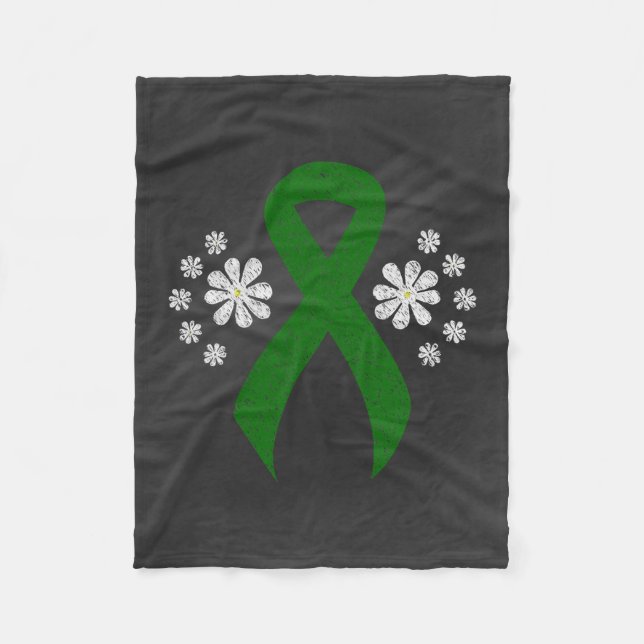 Chalkboard Green Awareness Ribbon Fleecedecke (Vorderseite)