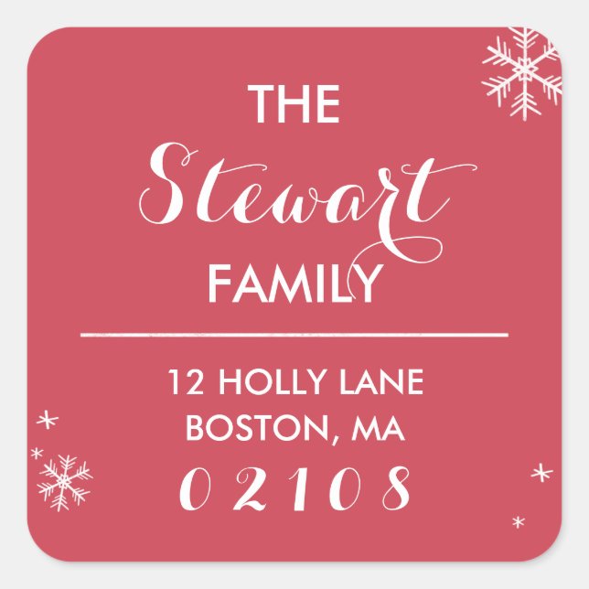 Chalkboard Greetings Collection Quadratischer Aufkleber (Vorderseite)