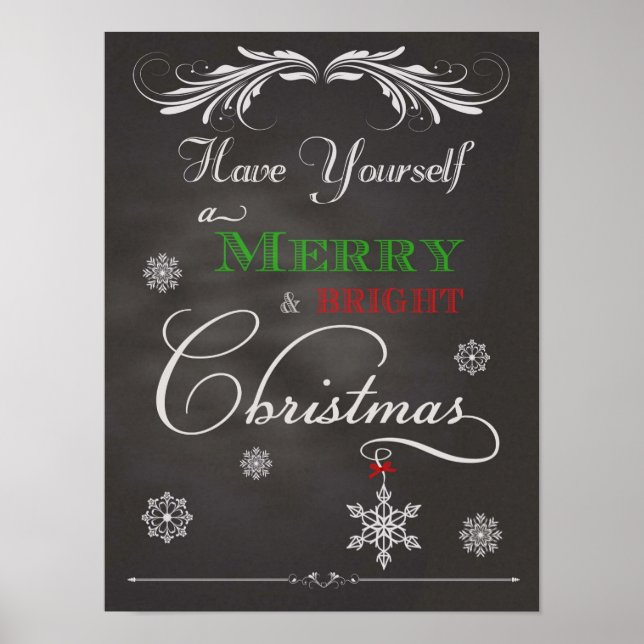 Chalkboard-Have You yourself a Merry & Bright Chri Poster (Vorne)