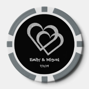Chalkboard Heart Wedding Poker Chips Gefallen