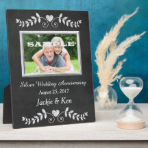 Chalkboard Herz Silver Jubiläum Keepake