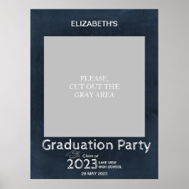 Chalkboard High School Foto Abschluss Foto Requisi Poster
