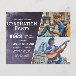 Chalkboard High School Foto Grad Party Budget