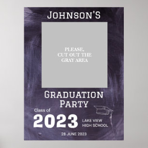 Chalkboard High School Graduation Party Foto Unter Poster