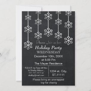 Chalkboard Holiday Party Einladung