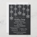 Chalkboard Holiday Party Einladung<br><div class="desc">Schneeflocken im Chalkboard,  Abendessen im Urlaub,  Einladung zur Weihnachtsfeier</div>