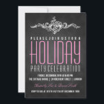 Chalkboard Holiday Party Vintages Dekor Schwarz Ro Einladung<br><div class="desc">Weihnachten| Holiday Party Einladung Vorlage Chalkboard Vintage Dekoration Schwarz Pink . Beeindrucken Sie Ihre Freunde mit diesem lustigen Einladungs-Design. Vollständig anpassbar!</div>