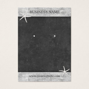 Chalkboard Holzborder Starfish Ohrring Display