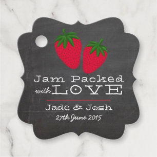 Chalkboard Illustriert Strawberry Jam Favor Tag Geschenkanhänger