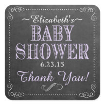 Chalkboard Image Baby Dusche Lila
