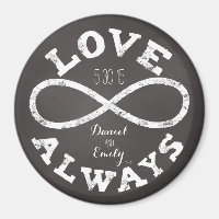 Chalkboard Infinity Liebe Hochzeitstag und Namen