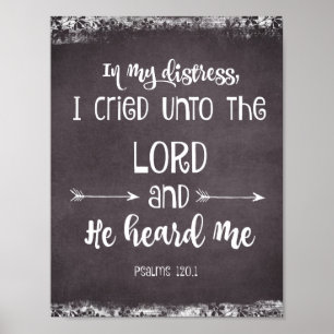 Chalkboard: Inspirationssalms Bible Verse Poster