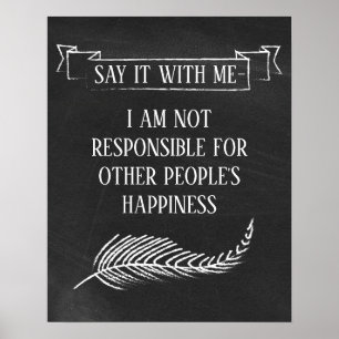 Chalkboard, inspirierendes Zitat Poster