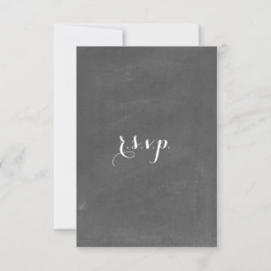 Chalkboard Inspiriert Hochzeitsrampe RSVP Karte