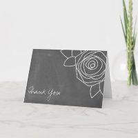 Chalkboard Inspirierte Rose Danke Karte