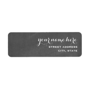 Chalkboard-Inspiriertes Adressetikett