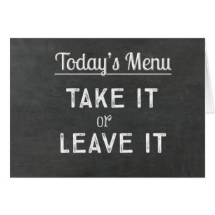 Chalkboard-Karte von heute