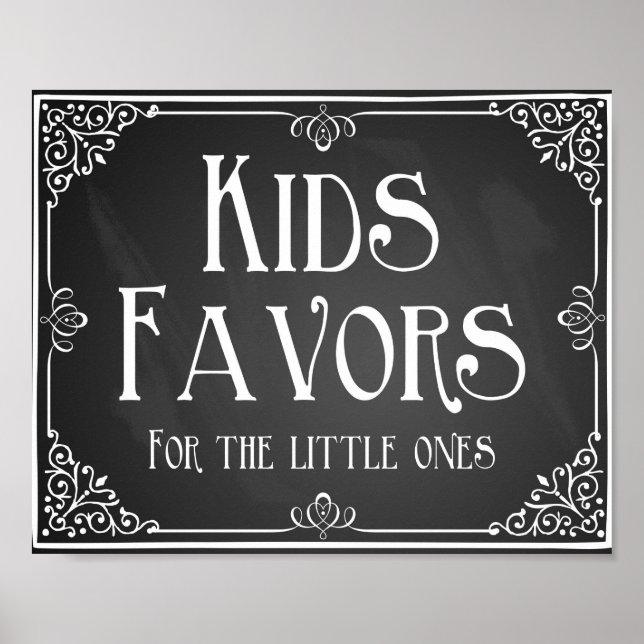 Chalkboard Kids Sweep Gusto Print Poster (Vorne)