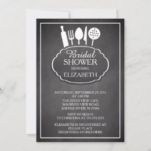 Chalkboard Kitchen Bridal Dusche Einladung