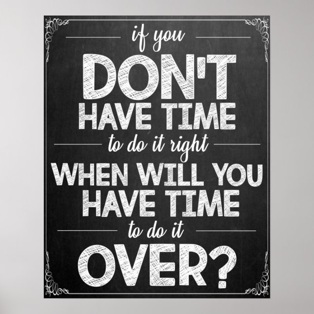 Chalkboard-Klassenzimmer-Poster Poster (Vorne)