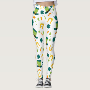 Chalkboard Kleeblatt St. Patrick's Day Leggings