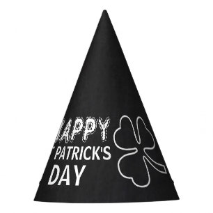 Chalkboard-Kleeblatt, St Patrick's Day Party Partyhütchen